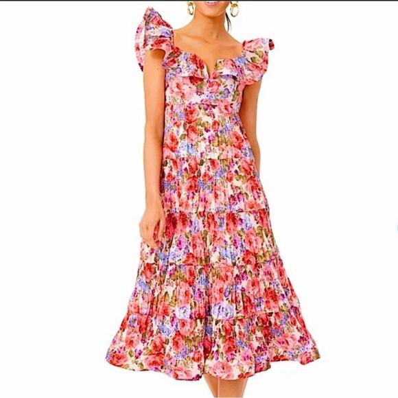 Beulah Women's Rita Floral Midi Dress *Tuckernuck Exclusive* ruffle medium - Picture 2 of 5